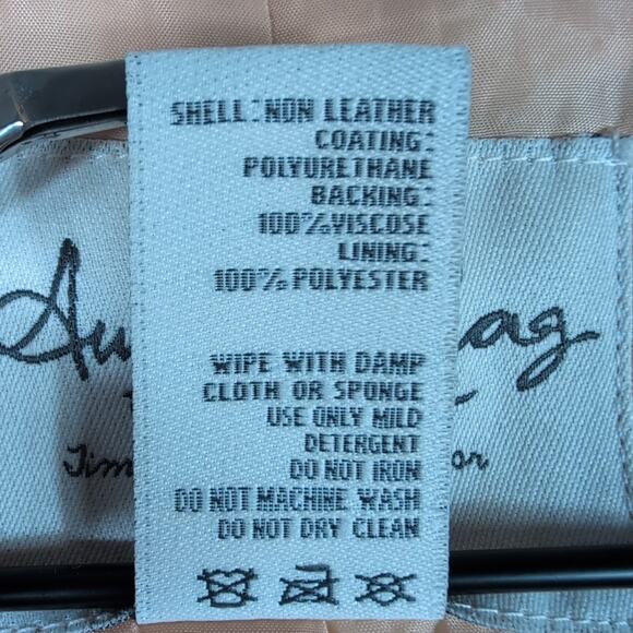 American Rag Jacket Womens L Pink Faux Leather Moto Full Zip Quilted Biker Style - Picture 14 of 15